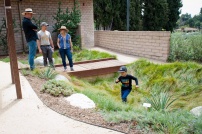 While parents, visited for information, kids illustrated effective use of the trails and bioswales.